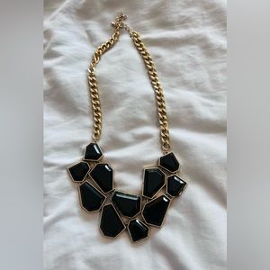 Black and gold stone bubble necklace